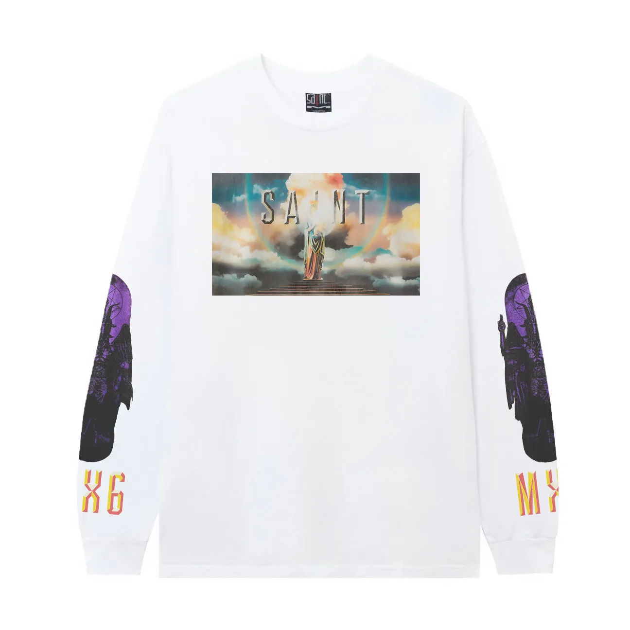 #SA70 SAINT pure cotton long-sleeved T P156 Color: White Size: S-XL